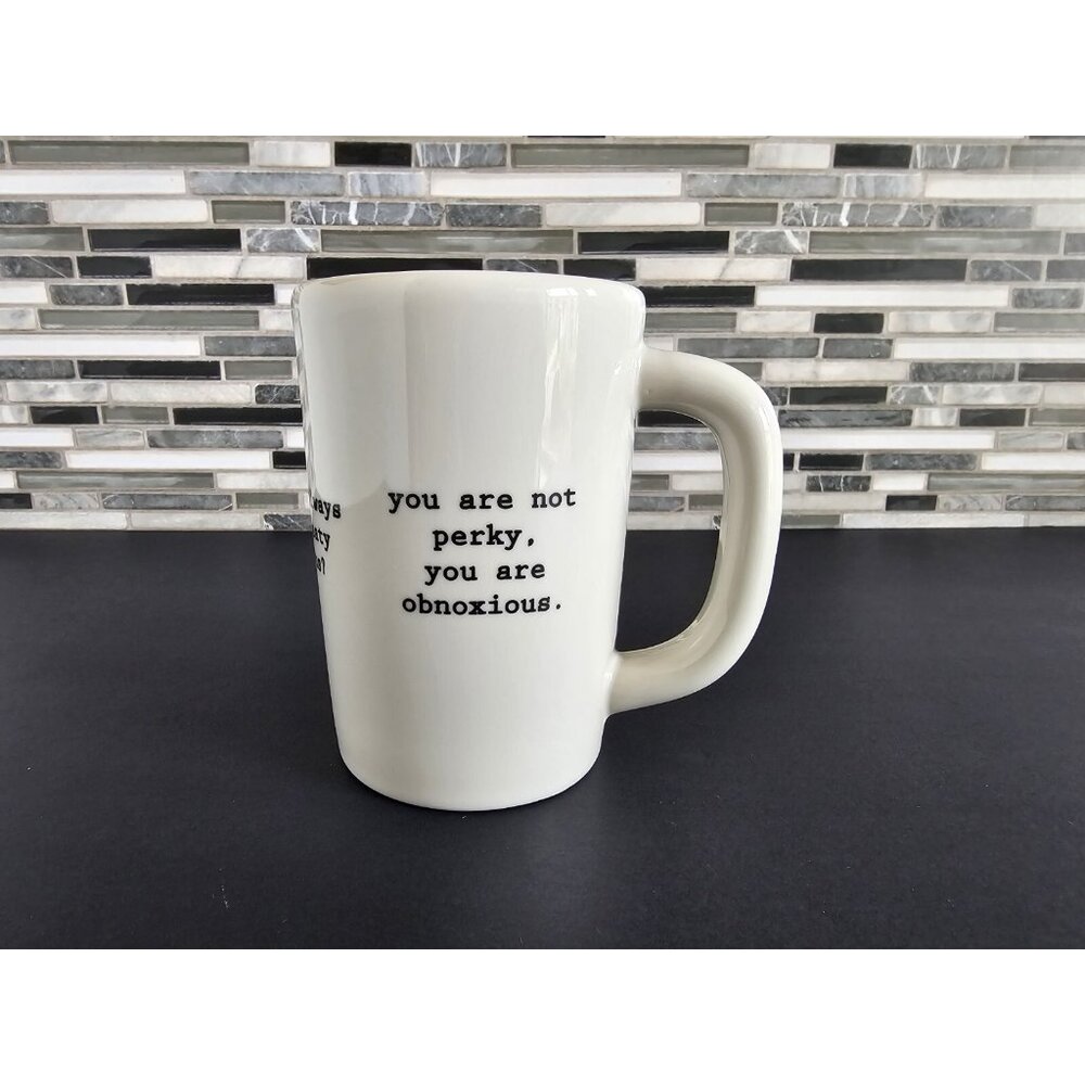 Fishs Eddy NY Sarcasm Coffee Mug~Signed